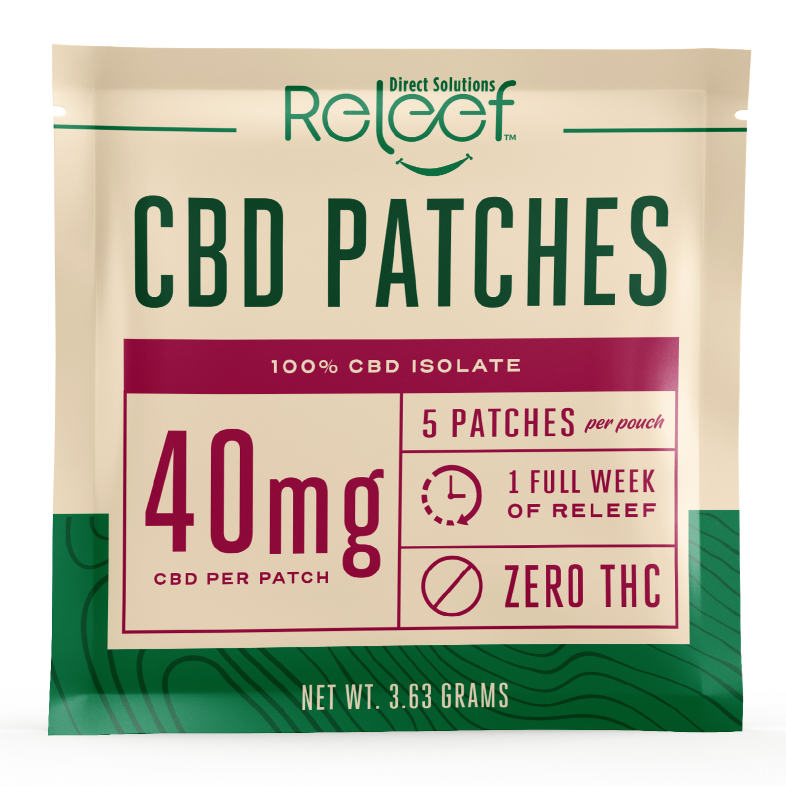 CBD Patches | 40mg CBD Isolate per Patch – Releef Direct Solutions